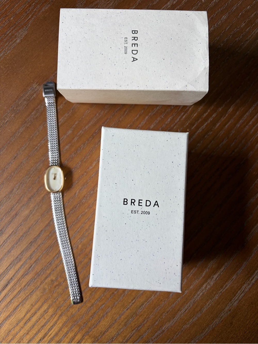 Breda Jane Small Two-Tone Tethered Watch Good Used Condition - Picture 9 of 10